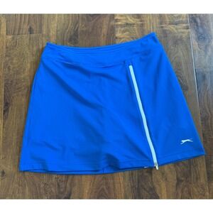 Slazenger Skort Blue Zipper Side Sz S Women Tennis Activewear Golf Pickleball